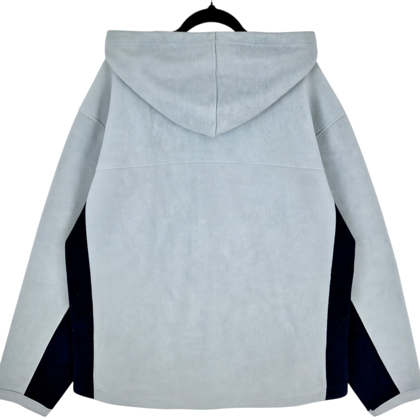 Vintage Chaps 2000's Grey Hooded Fleece Zip Jumper Size L