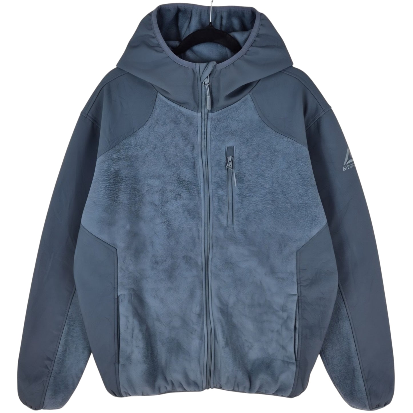 Reebok Grey Hooded Fleece Zip Jumper Size L