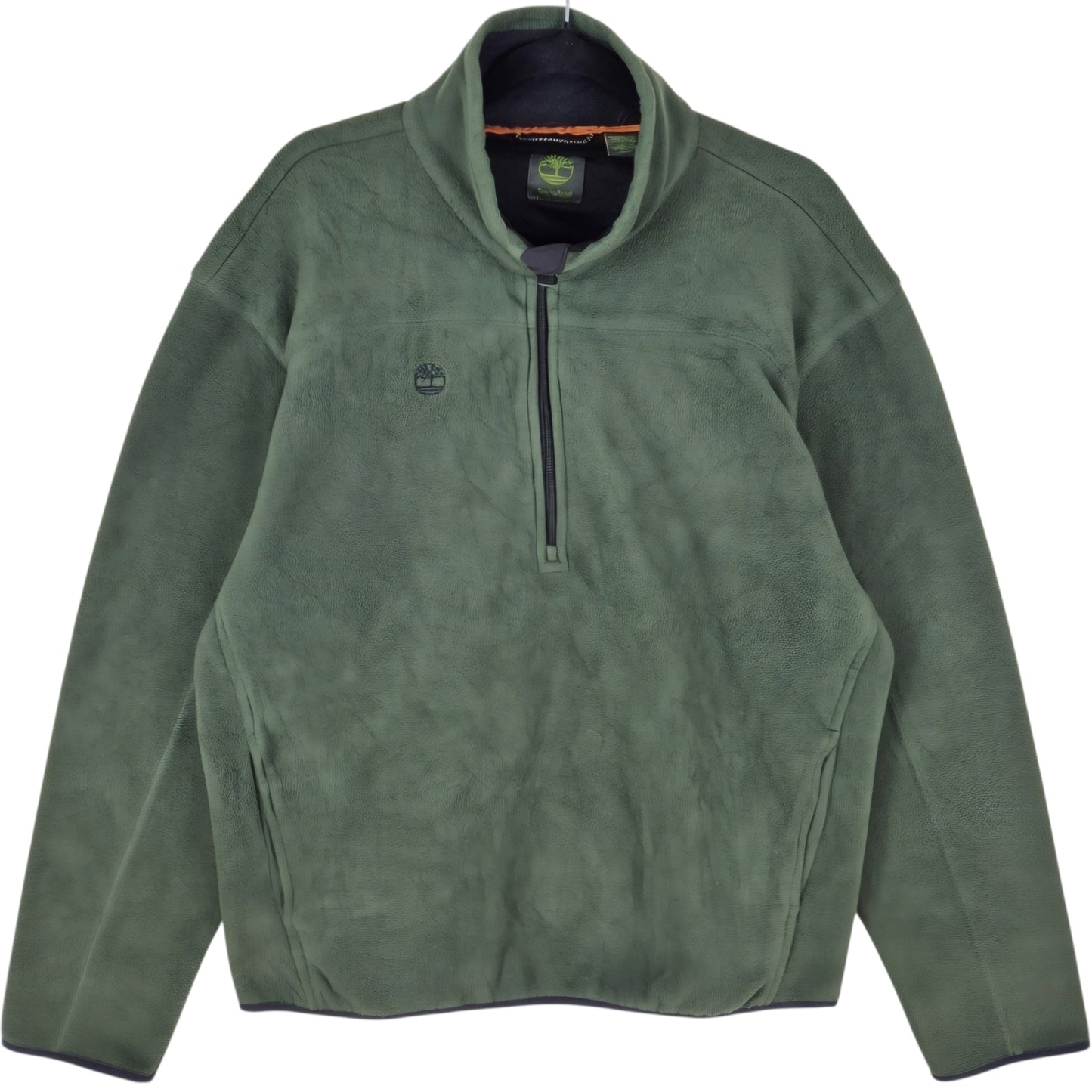 Timberland Green Quarter Zip Fleece Jumper Size L