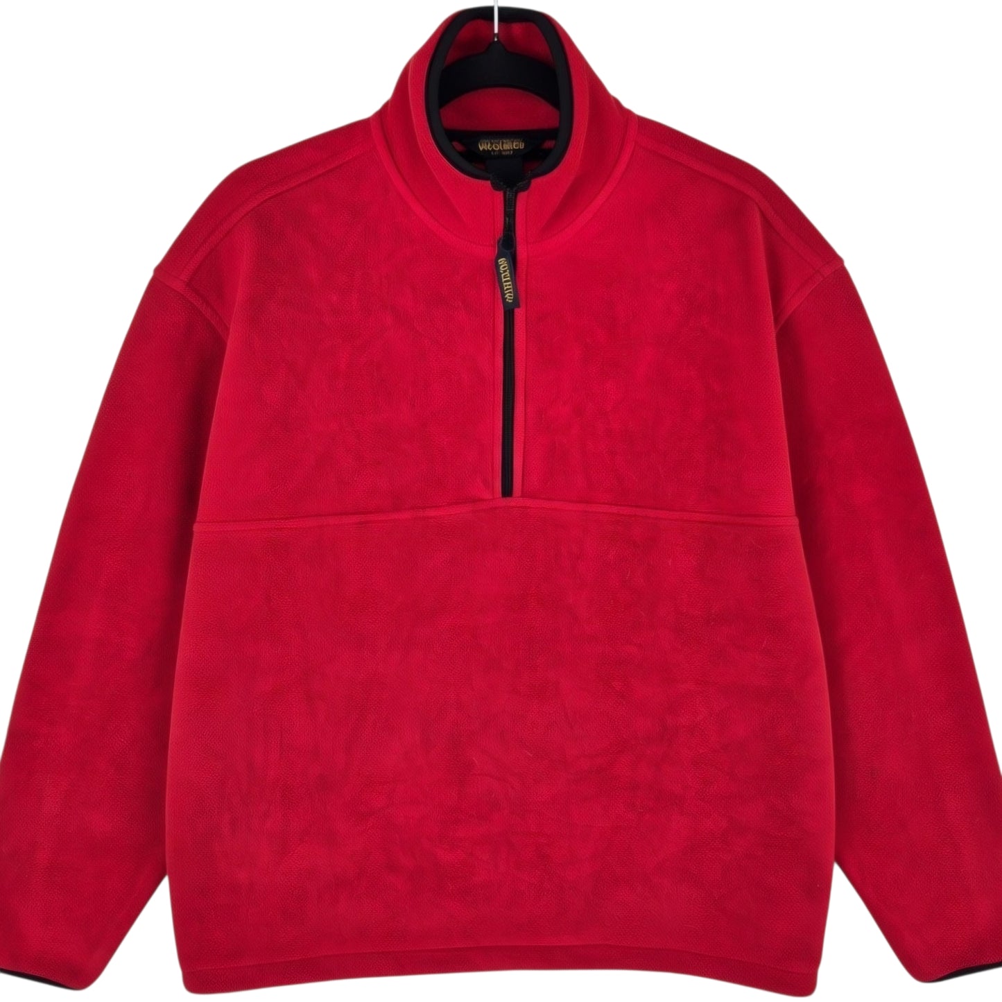 Vintage Woolrich 90's Red Quarter Zip Fleece Jumper Size M