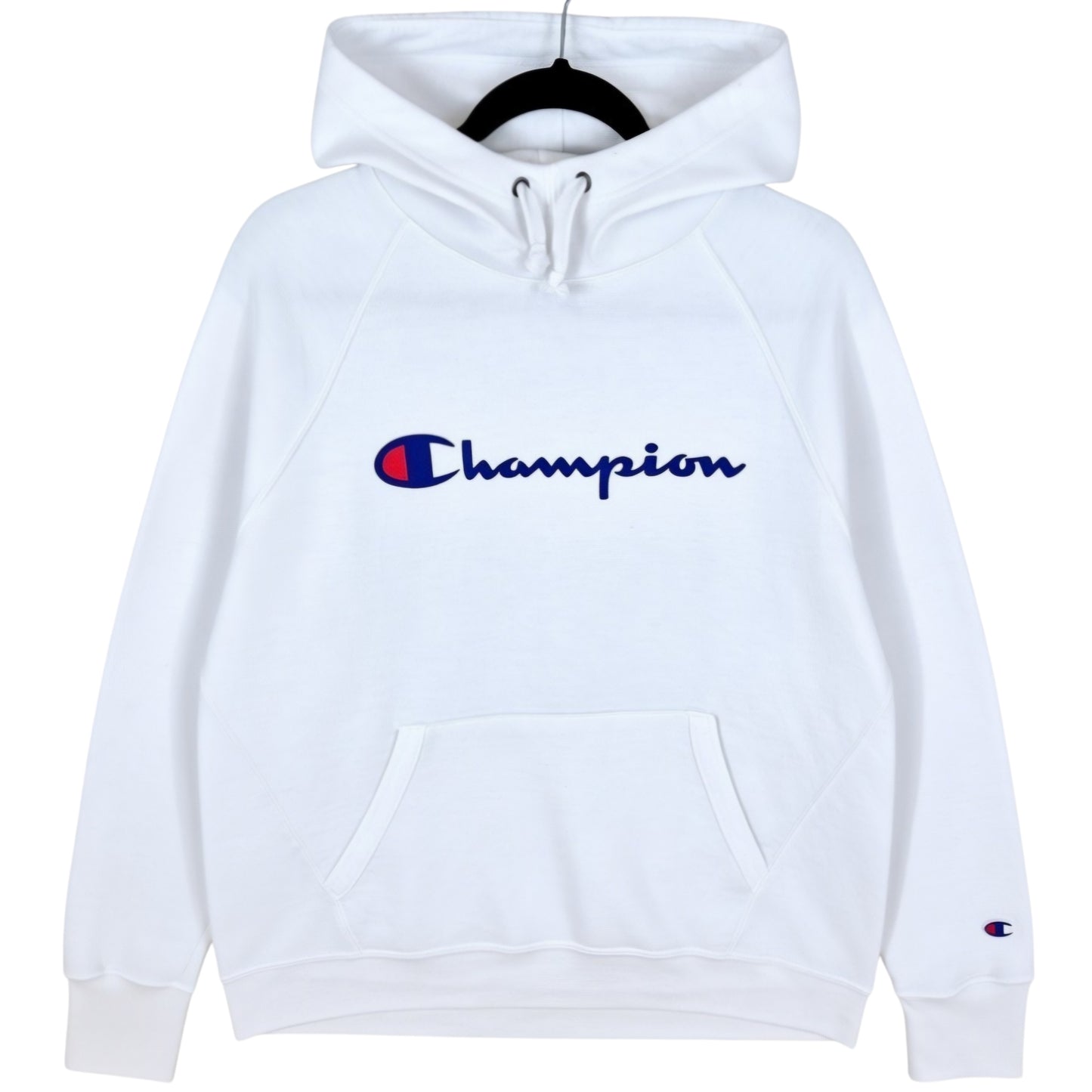 Champion White Chest Script Hoodie Size XL