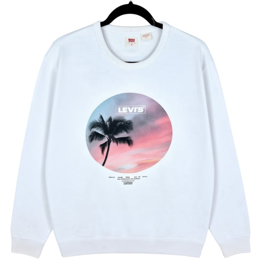 Levis White Crewneck Sweater Size M