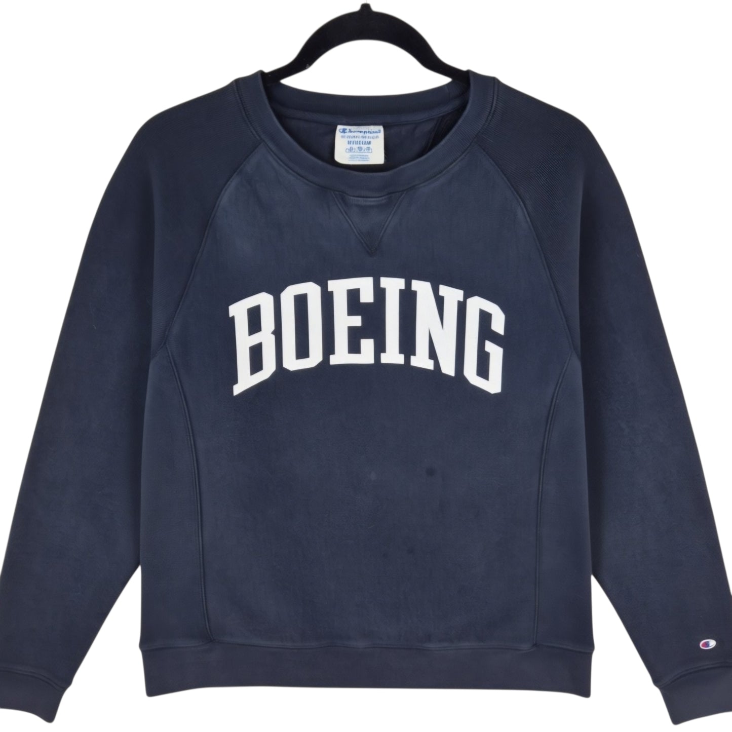 Champion Reverse Weave Beoing Black Heavy Crewneck Sweater Size M