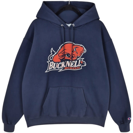 Champion Bucknell Bison Dark Blue Hoodie Size XL