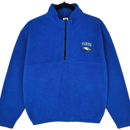 Pines Eagles Blue Quarter Zip Fleece Jumper Size M