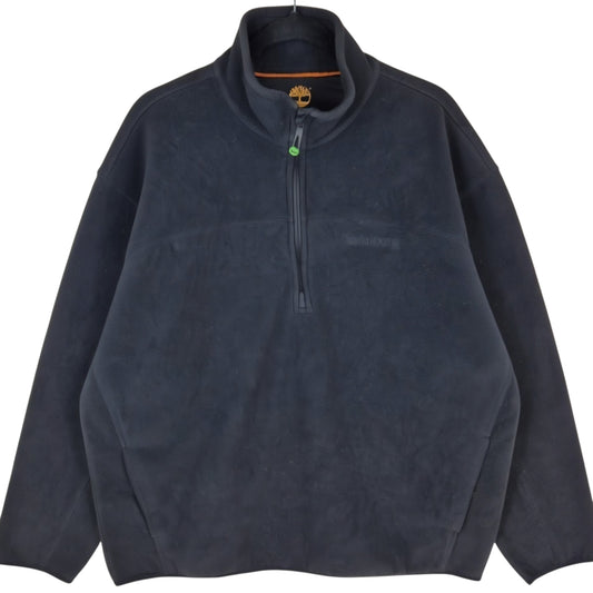Timberland Black Quarter Zip Fleece Jumper Size XL