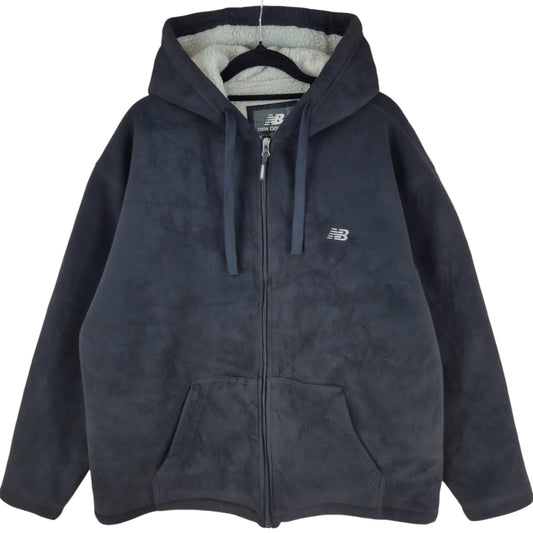 New Balance Black Thick Fleece Zip Hoodie SIze L