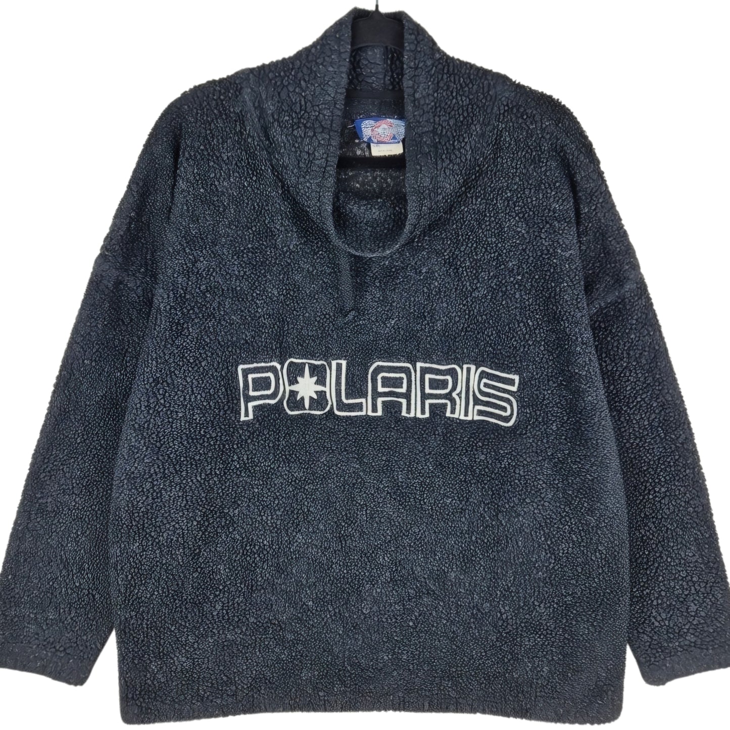 Vintage Polaris 80's Black USA Made Fleece Jumper Size L