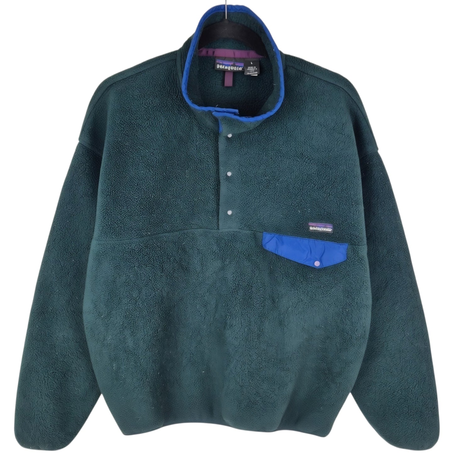 Vintage Patagonia 90's Dark Green USA Made Fleece Jumper Size L