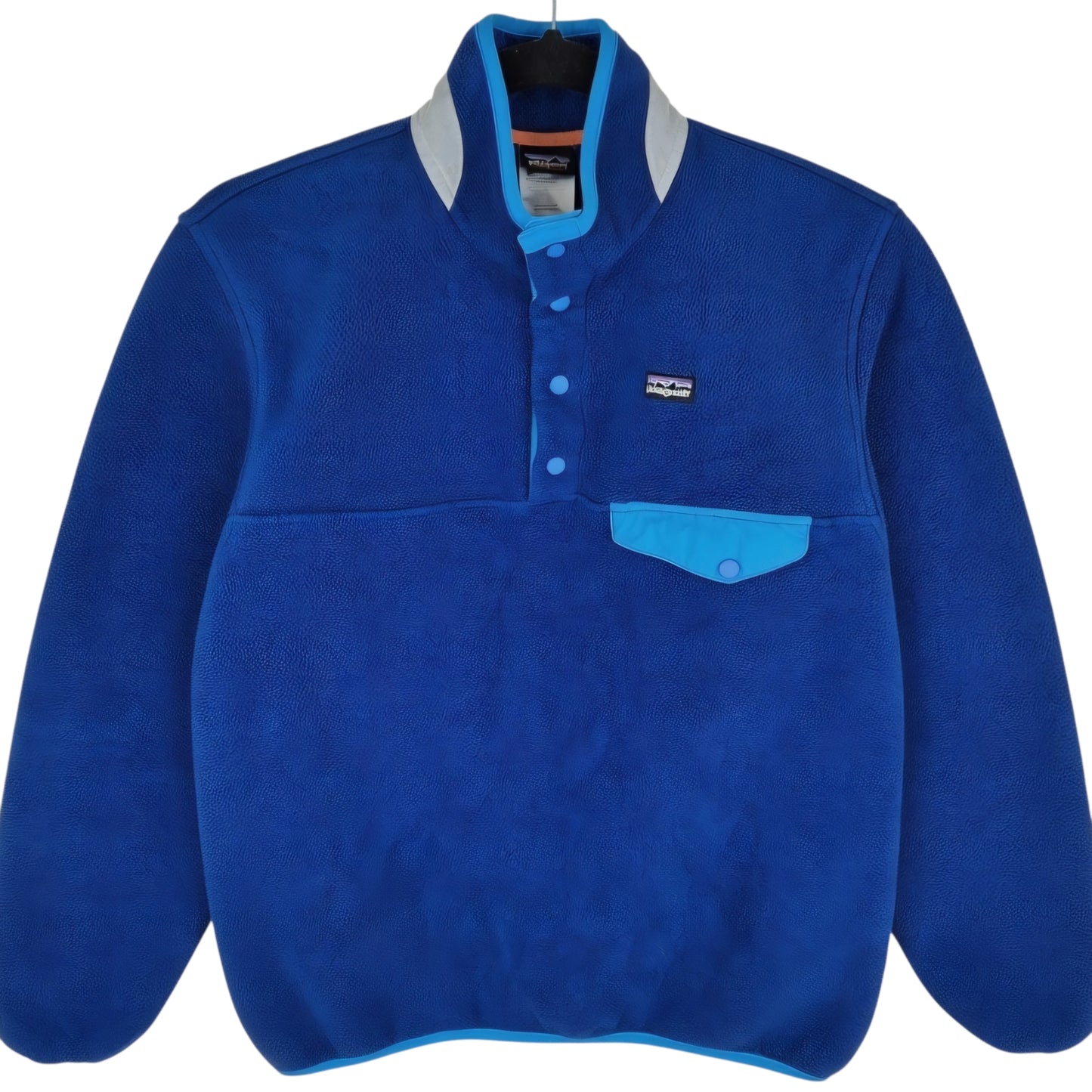 Patagonia Blue Quarter Button Fleece Jumper Size S
