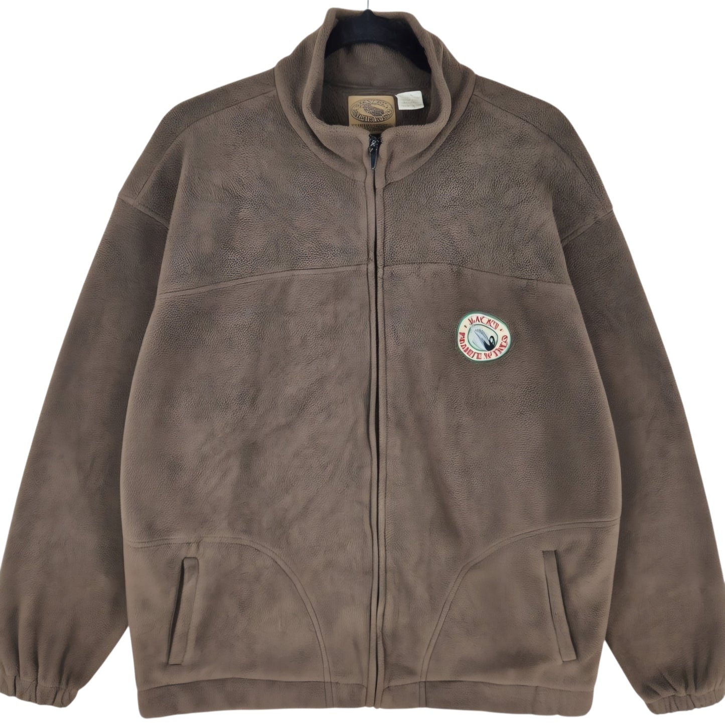Macks Prairie Wings Arkansas Brown Fleece Zip Jumper Size L