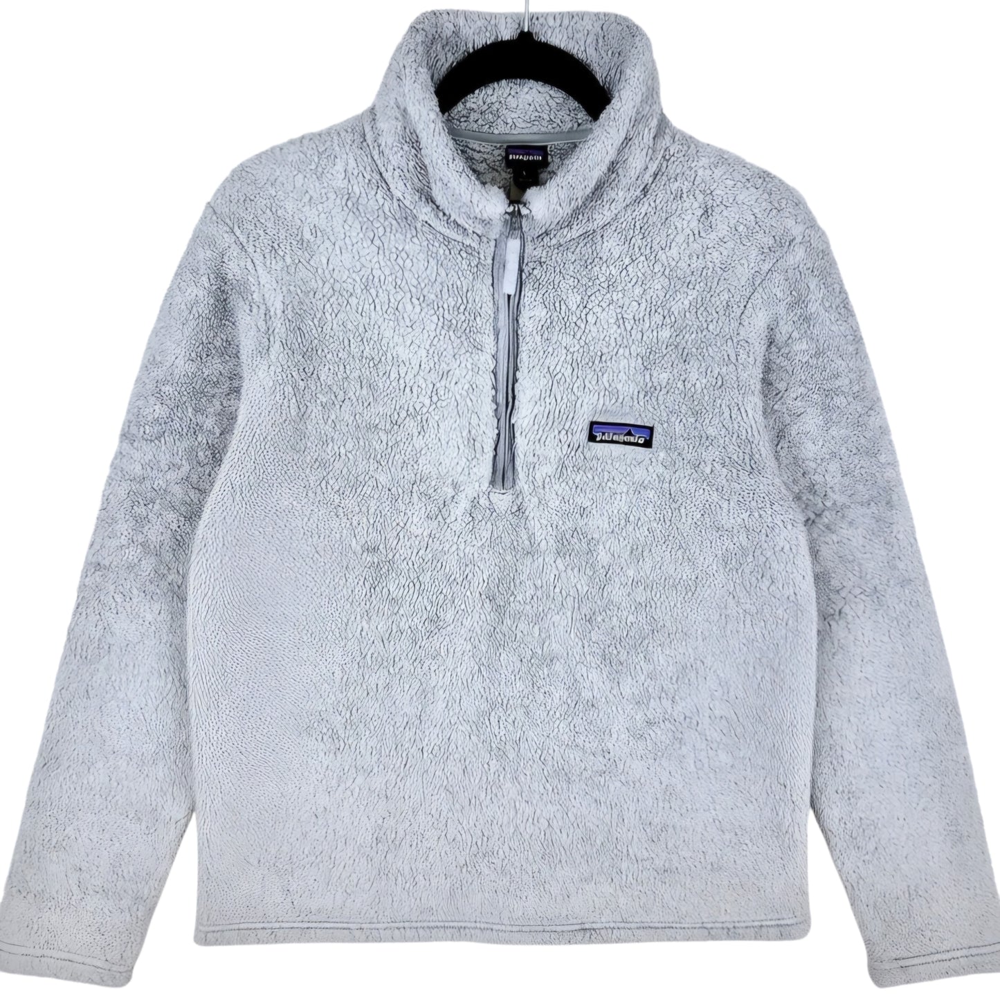 Patagonia Womens Light Grey Quarter Zip Fleece Jumper Size L