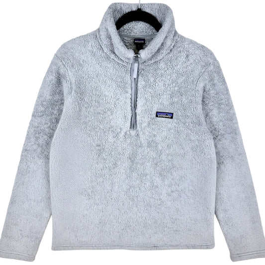 Patagonia Womens Light Grey Quarter Zip Fleece Jumper Size L