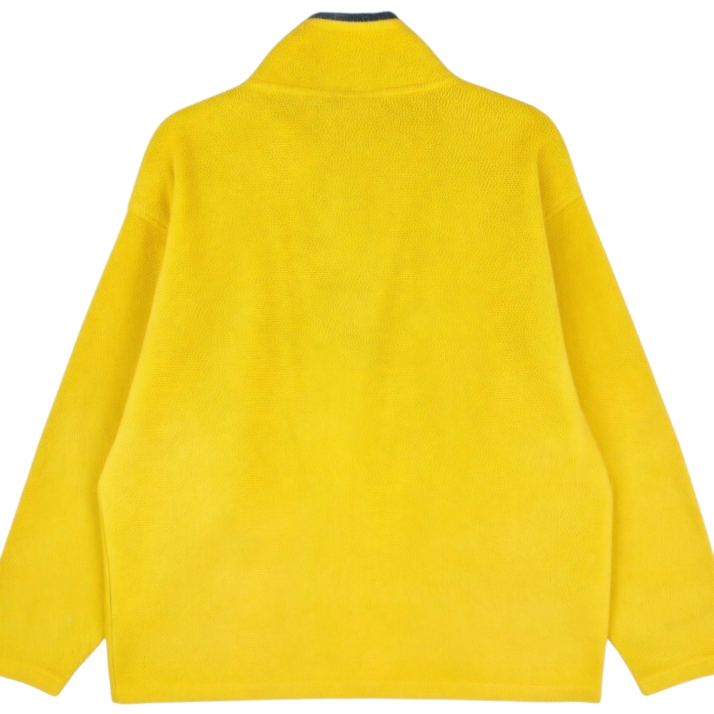 Vintage Foot Locker 90's Yellow Quarter Zip Fleece Jumper Size L