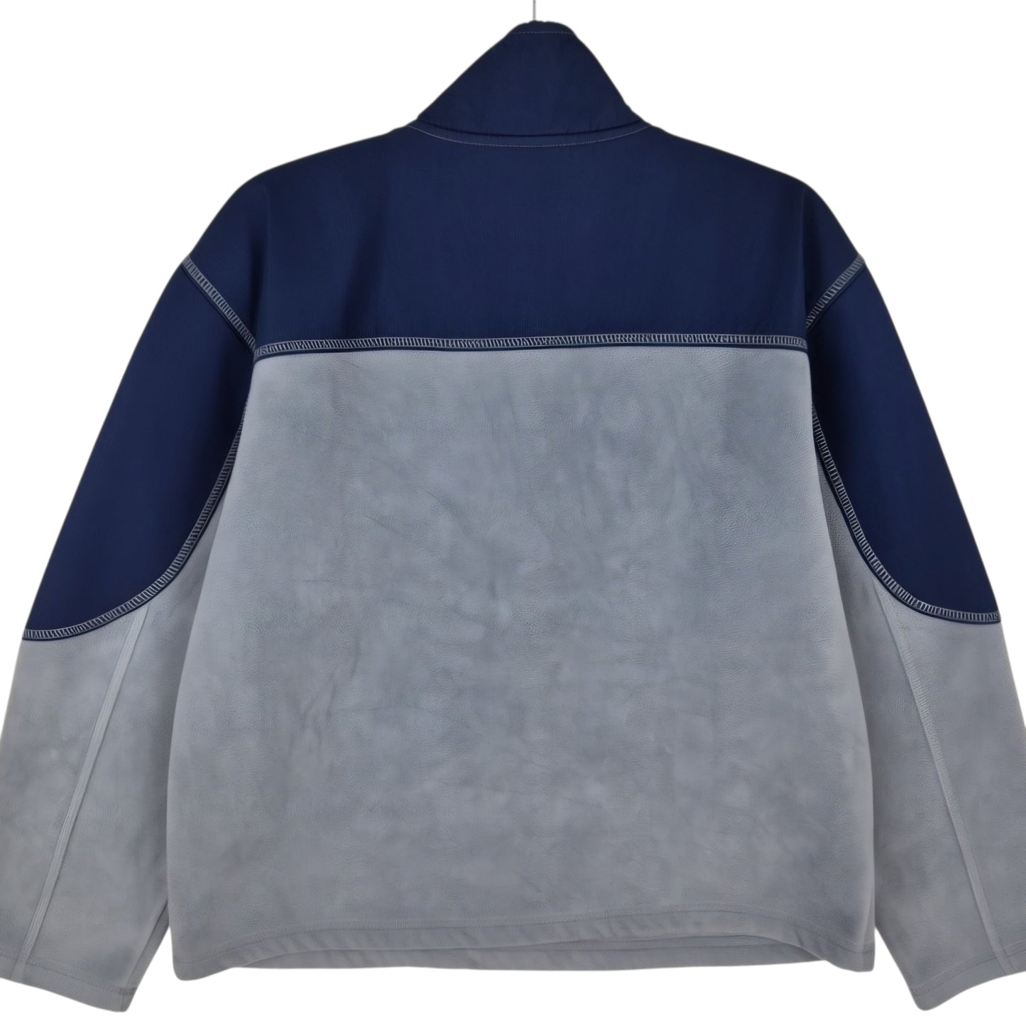 Vintage Starter Grey & Dark Blue Quarter Zip Fleece Jumper Size M