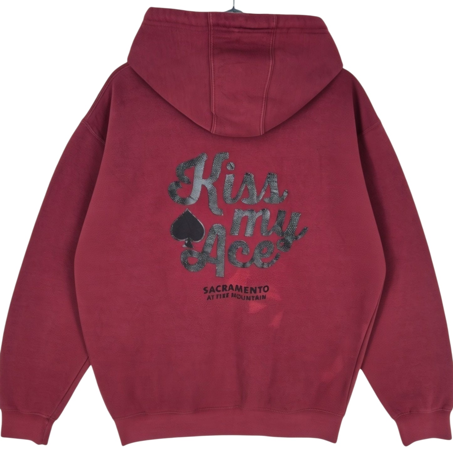 Hard Rock Hotel Sacramento Burgundy Zip Hoodie Size M