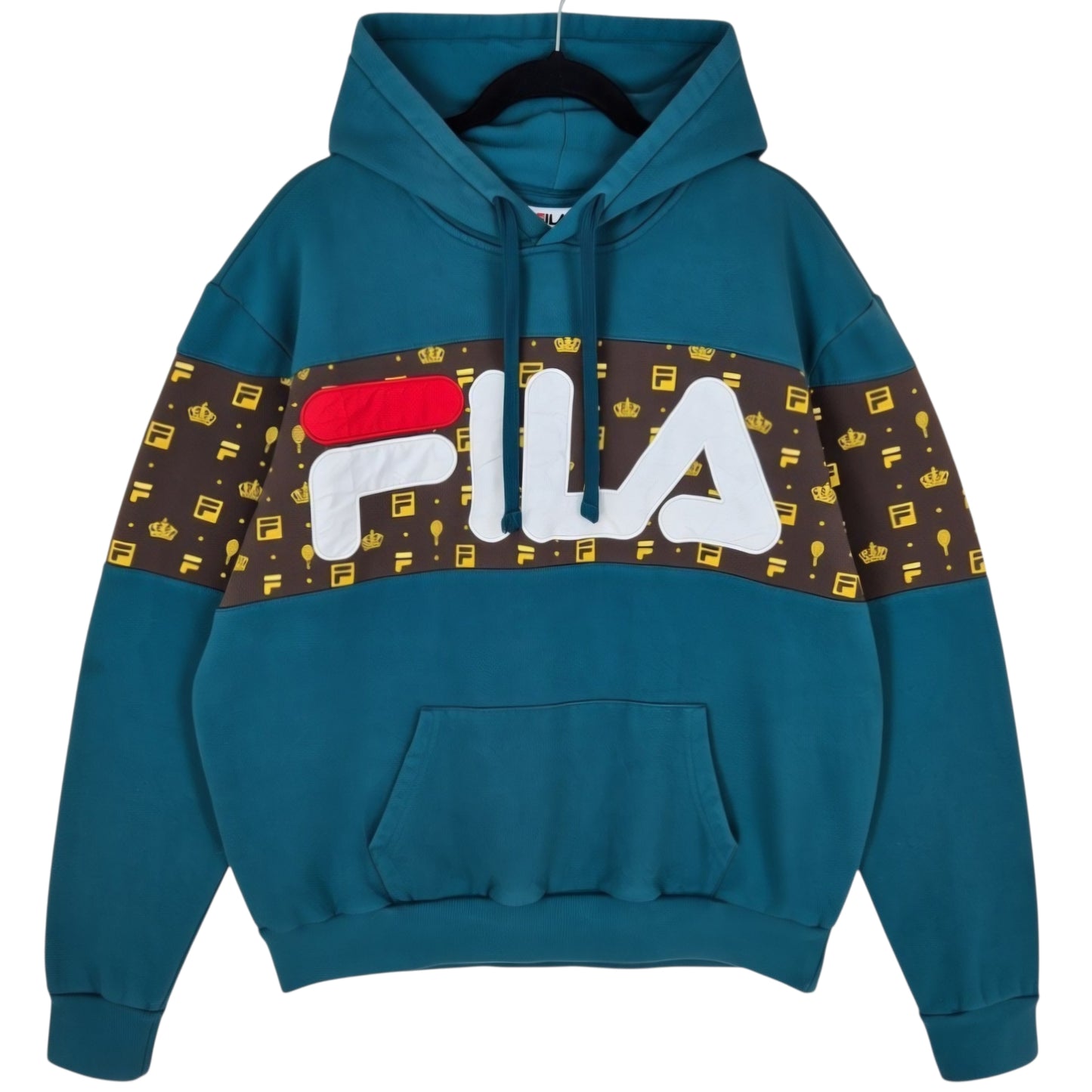 FILA Urban Outfitters Green Embroidered Hoodie Size L