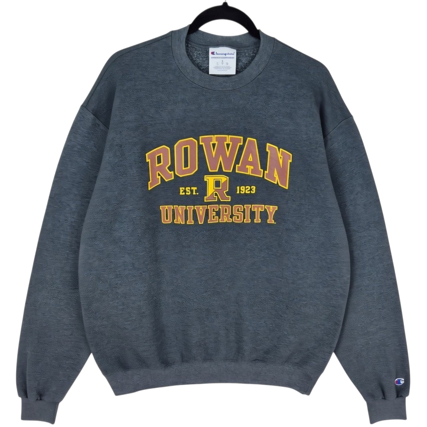 Champion Rowan University Dark Grey Crewneck Sweater Size L