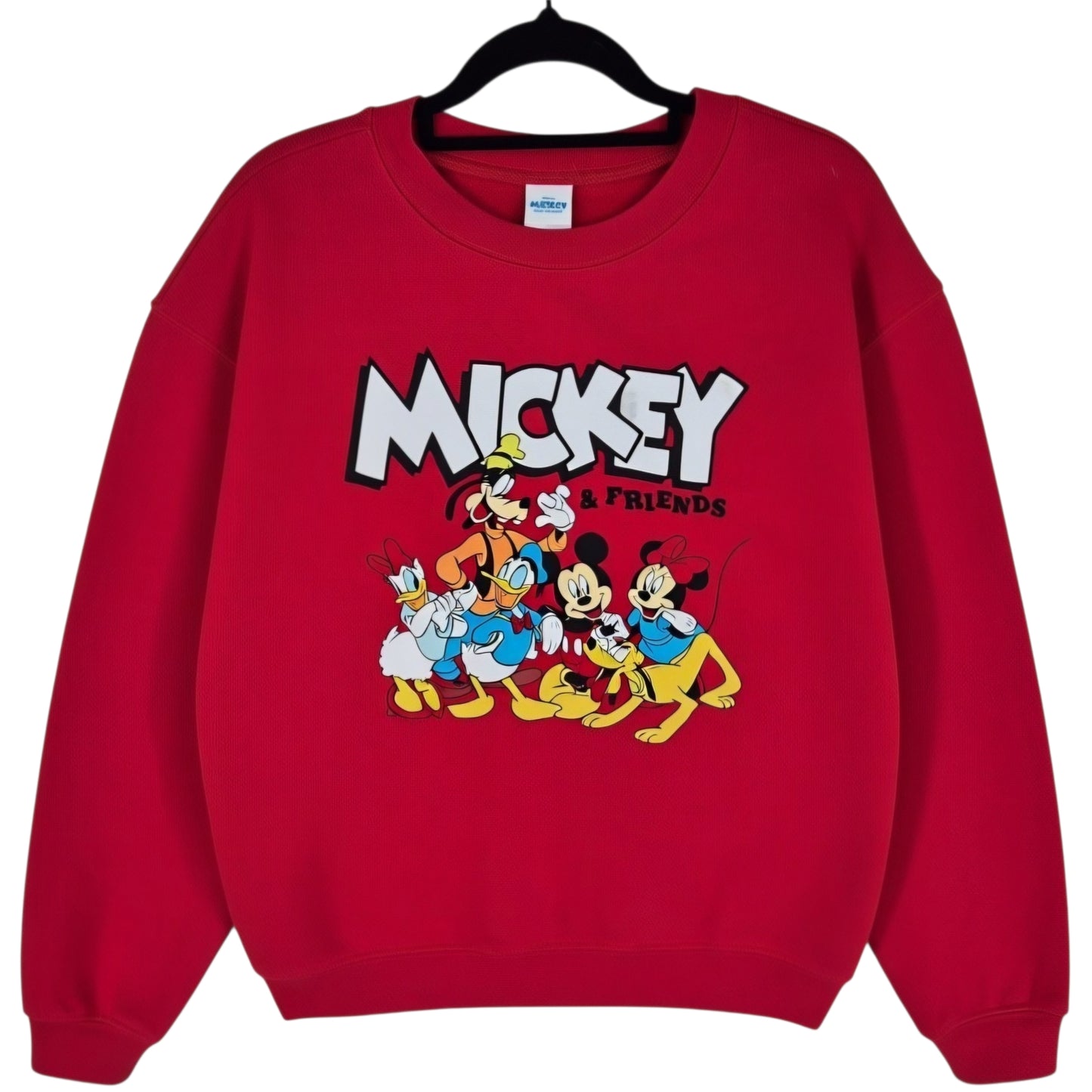 Disney Mickey & Friends Red Crewneck Sweater Size S