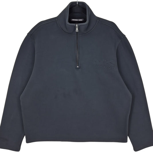 Michael Kors Black Quarter Zip Sweater Size L