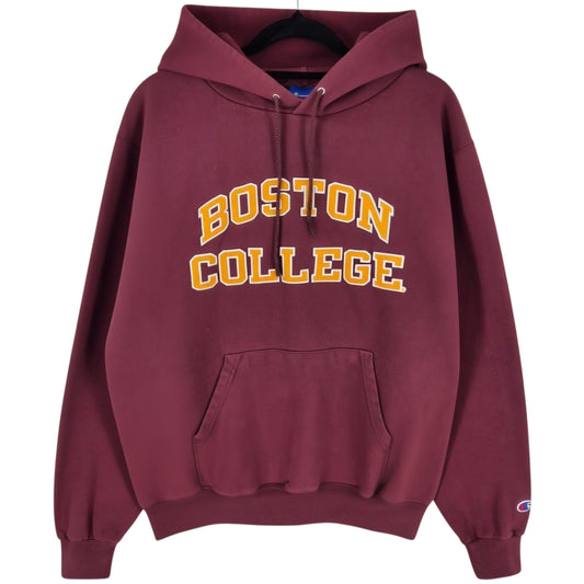 Champion Boston College Burgundy Embroidered Hoodie Size S