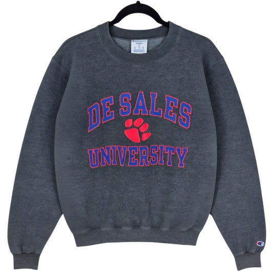 Champion De Sales University Dark Grey Crewneck Sweater Size S