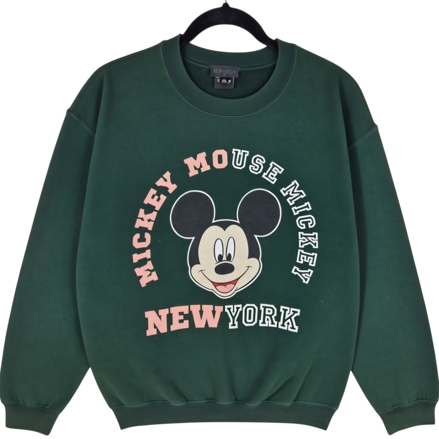 Topshop Disney Mickey Mouse Dark Green Crewneck Sweater Size M