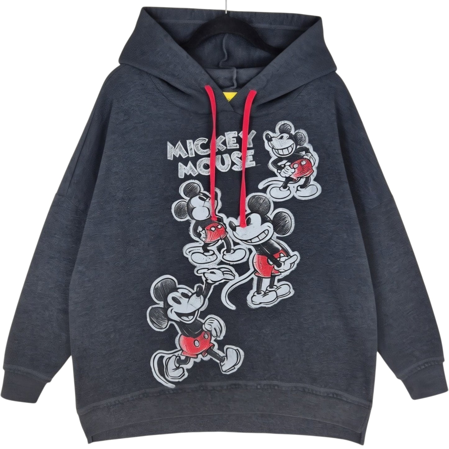 Disney Mickey Mouse Dark Grey Stretch Hoodie Size XL