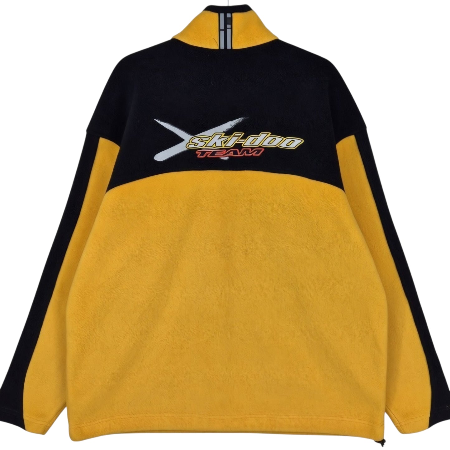 Ski Doo Yellow Quarter Zip Embroidered Fleece Jumper Size XL