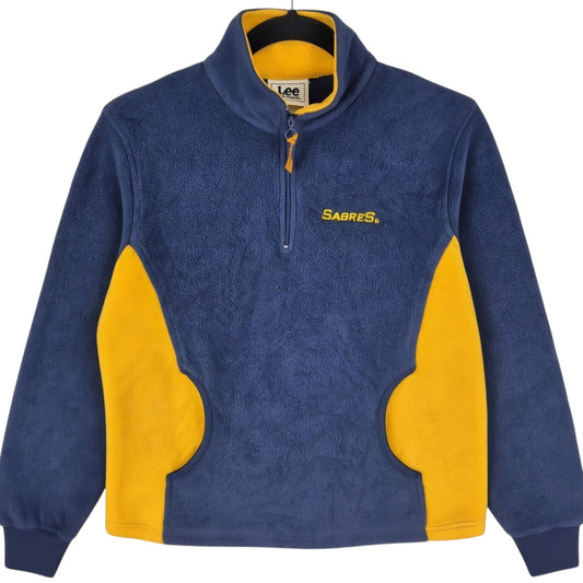 Vintage Lee Sport Buffalo Sabres Womens Dark Blue Fleece Jumper Size S
