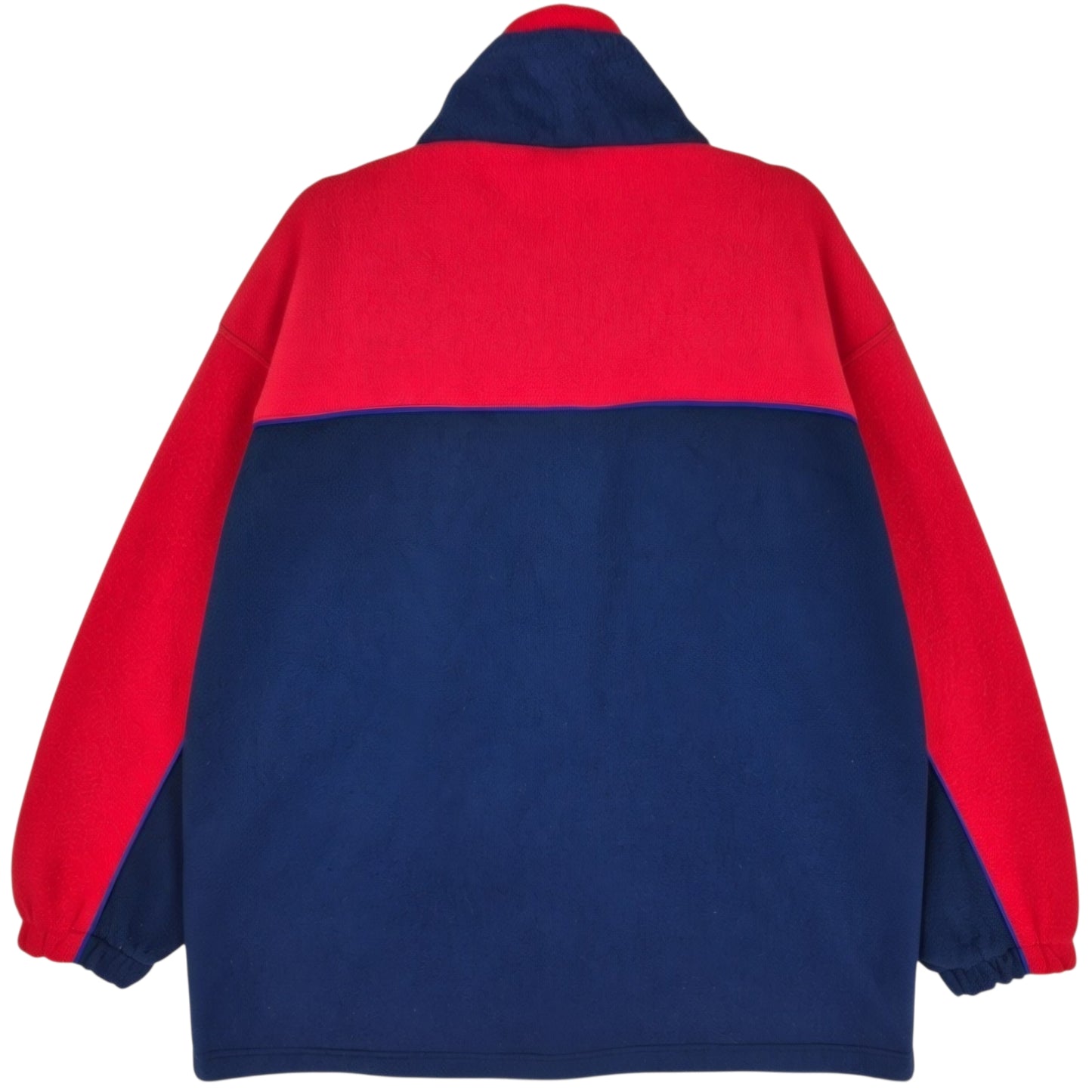 Vintage Santana Blue 90's Red Quarter Zip Fleece Jumper Size L