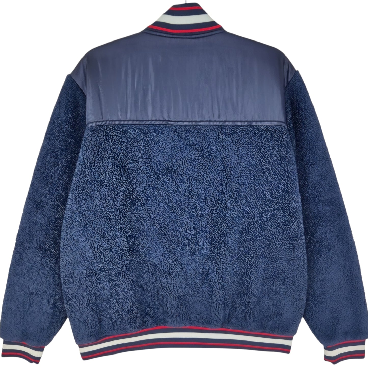 Champion Dark Blue Fleece Bomber Jacket Size L