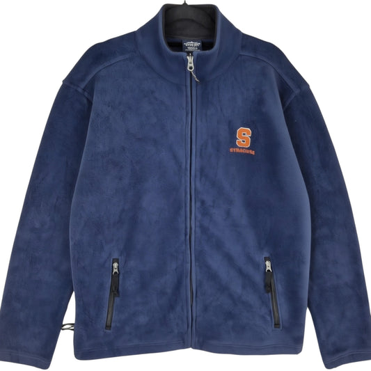 Charles River Apparel Syracuse University Dark Blue Fleece Zip Jumper Size M