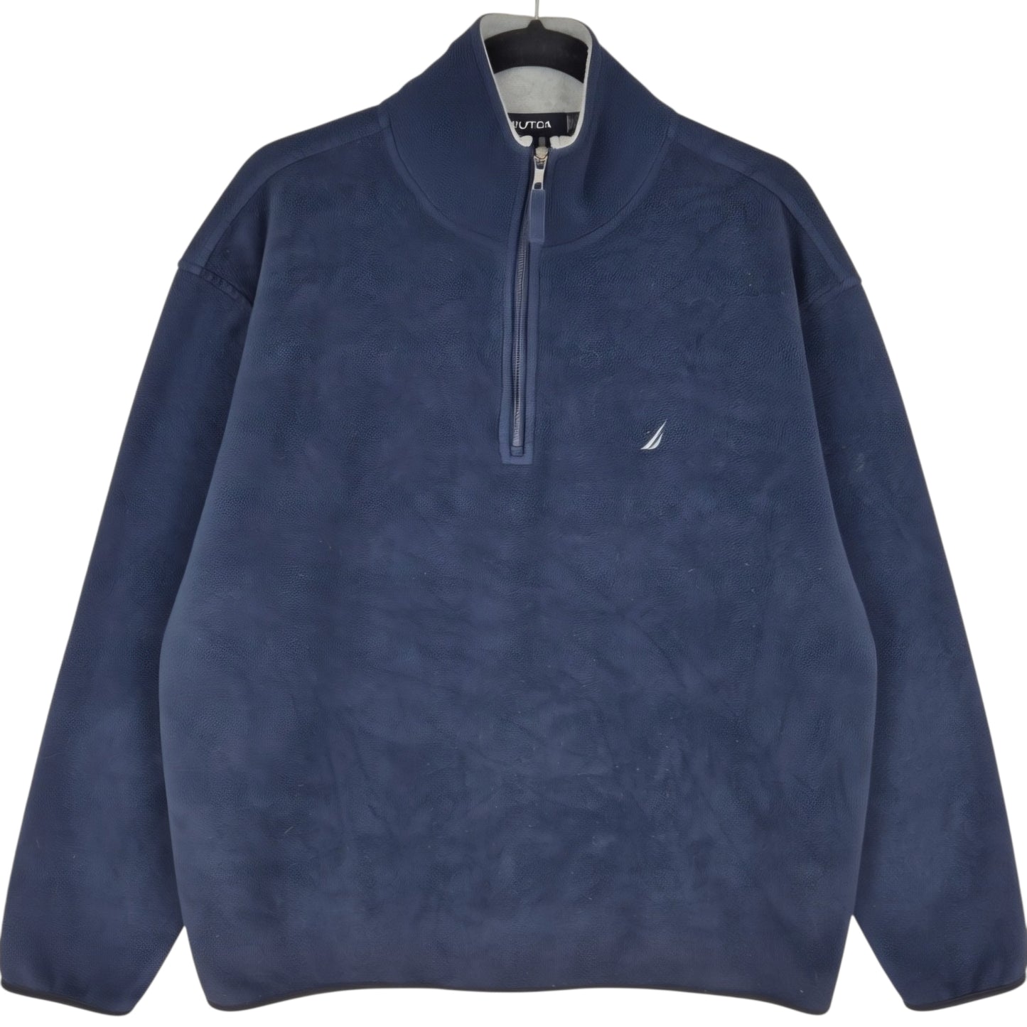 Nautica Dark Blue Quarter Zip Fleece Jumper Size XL