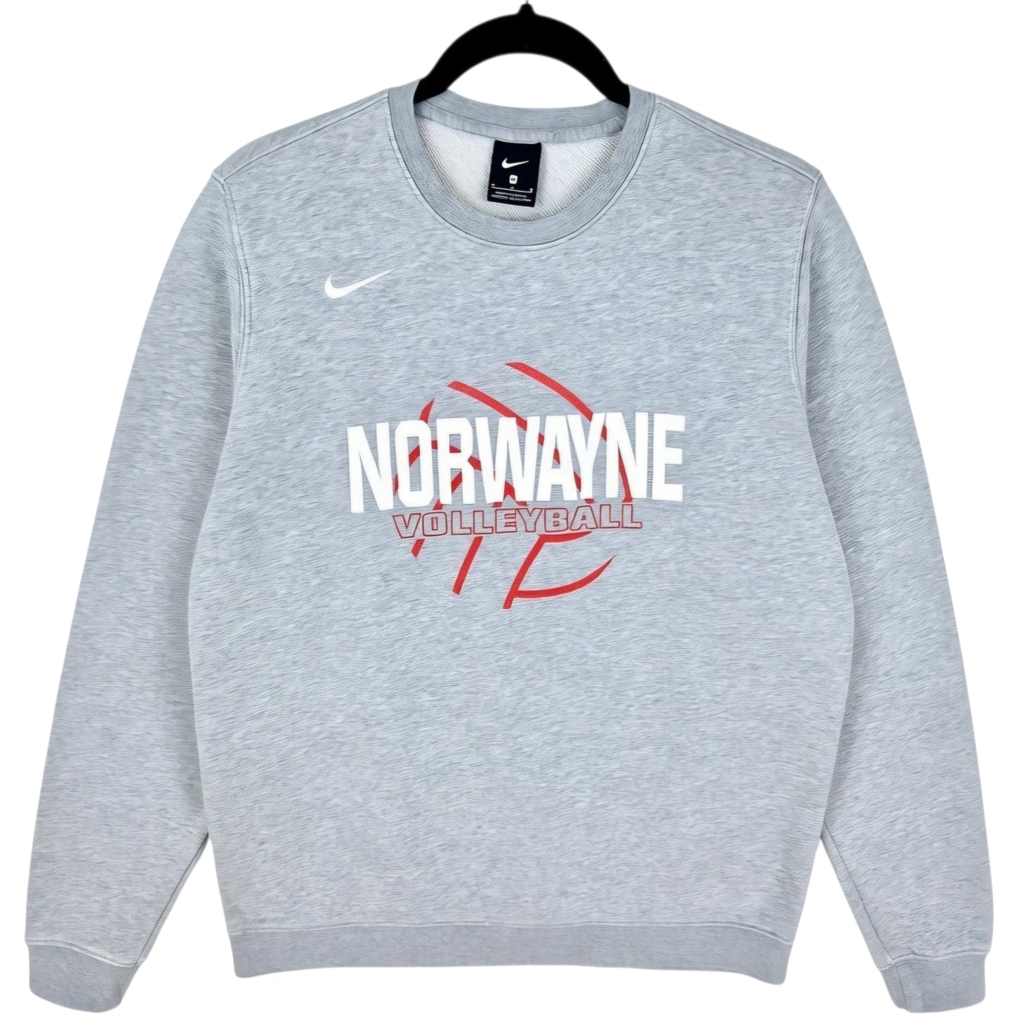 Nike Norwayne Volleyball Light Grey Crewneck Sweater Size M