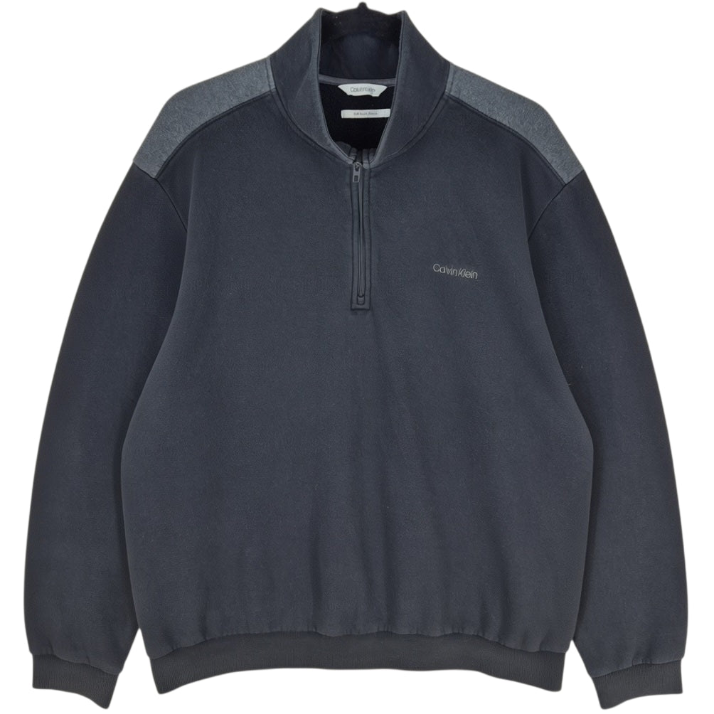 Calvin Klein Black Quarter Zip Jumper Size XL