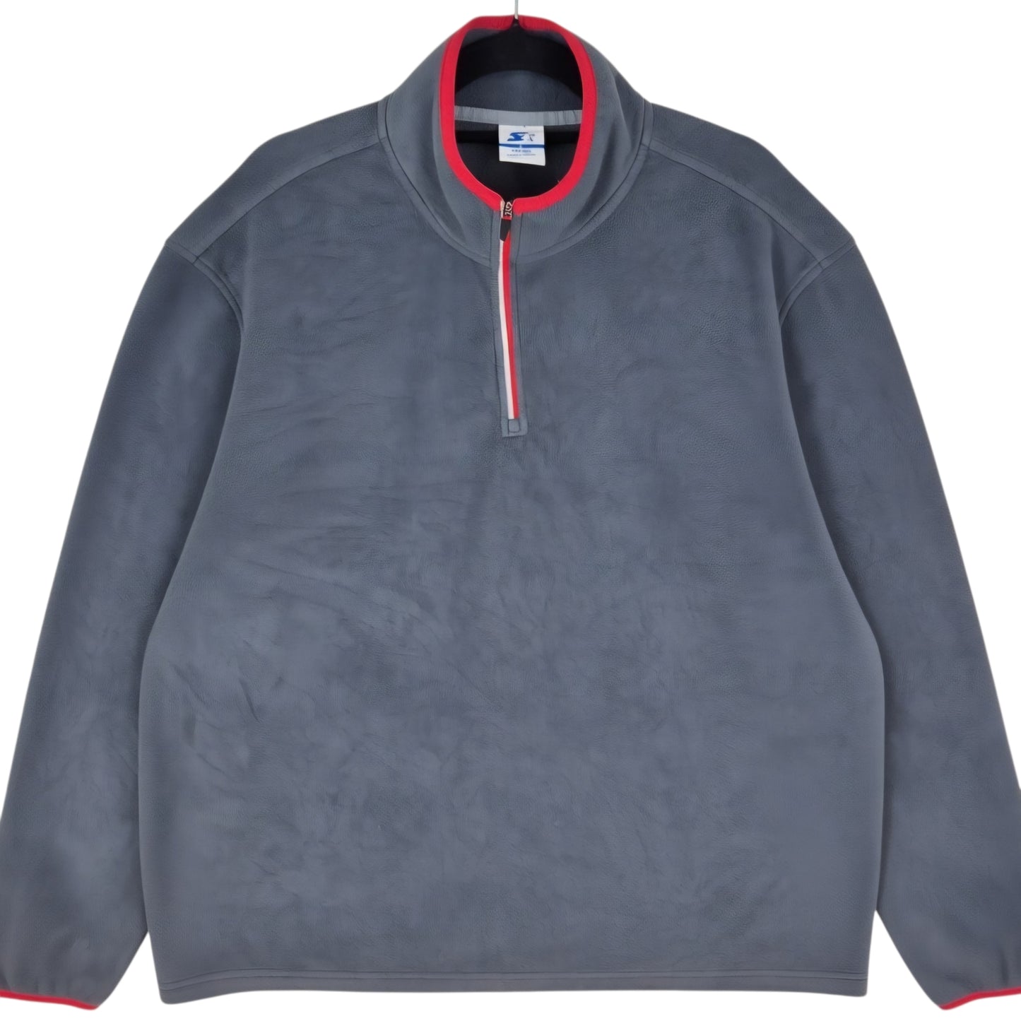 Starter Grey Quarter Zip Fleece Jumper Size XL