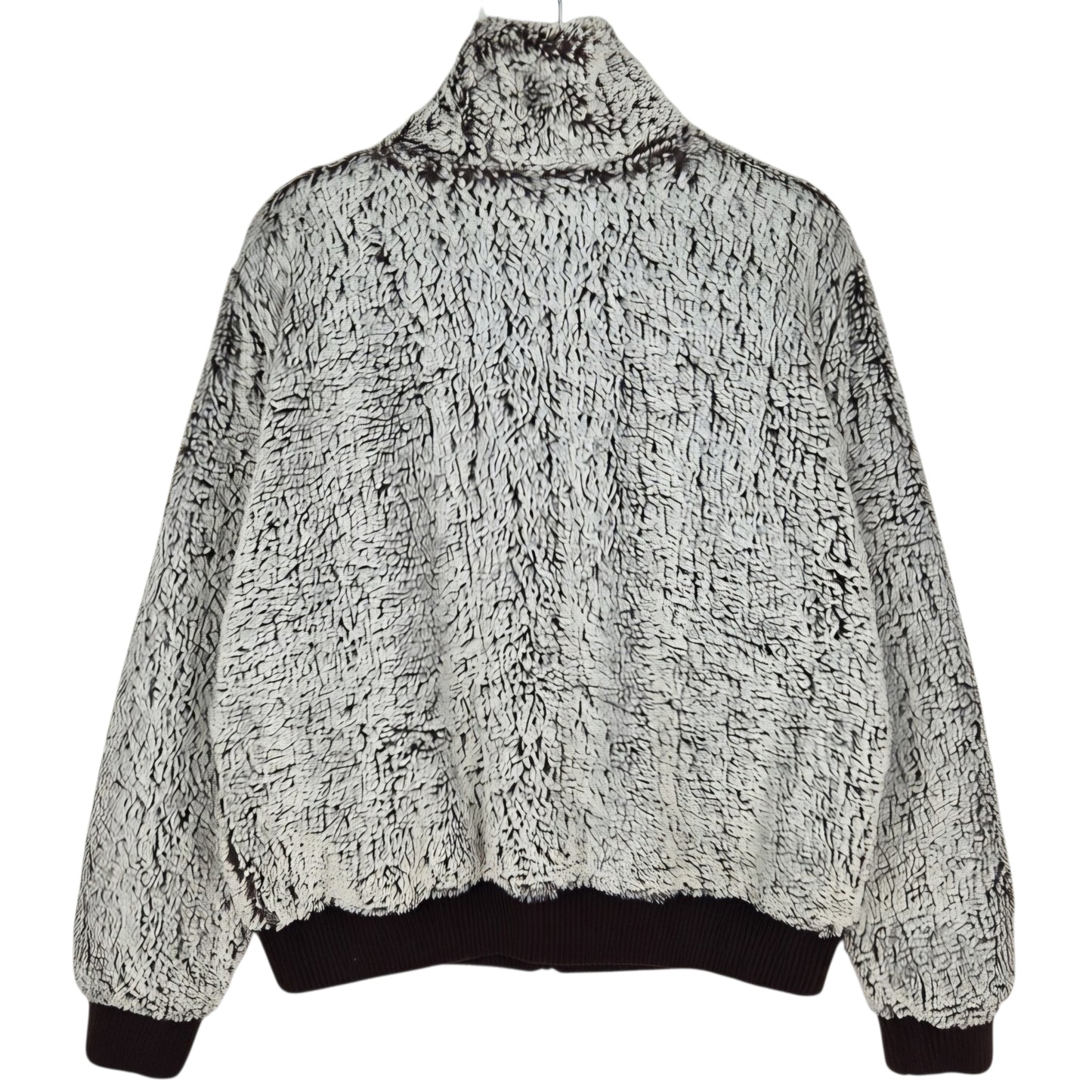 Patagonia Womens White & Brown Mink Fleece Jacket Size L