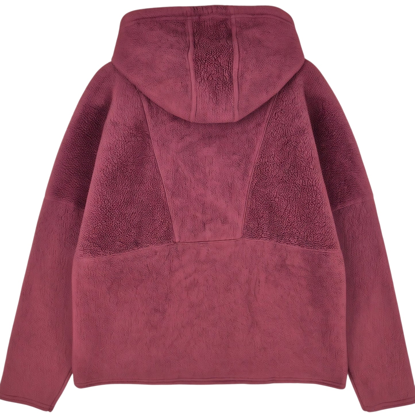 LL Bean Burgundy Half Zip Fleece Hoodie Size L