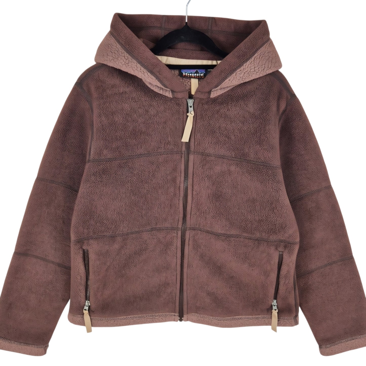 Vintage Patagonia 90's Womens Brown USA Made Fleece Hoodie Size S