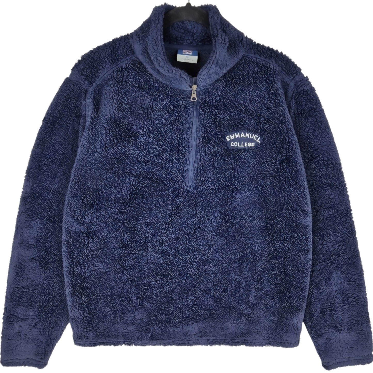 MV Sport Emmanuel College Dark Blue Quarter Zip Fleece Jumper Size M