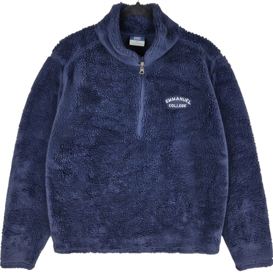 MV Sport Emmanuel College Dark Blue Quarter Zip Fleece Jumper Size M