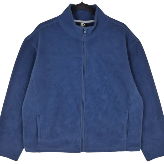 Vintage Starter Dark Blue Fleece Zip Jumper Size XL