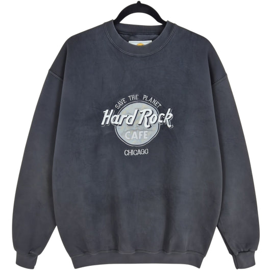 Vintage Hard Rock Cafe 90's Black USA Made Crewneck Sweater Size L