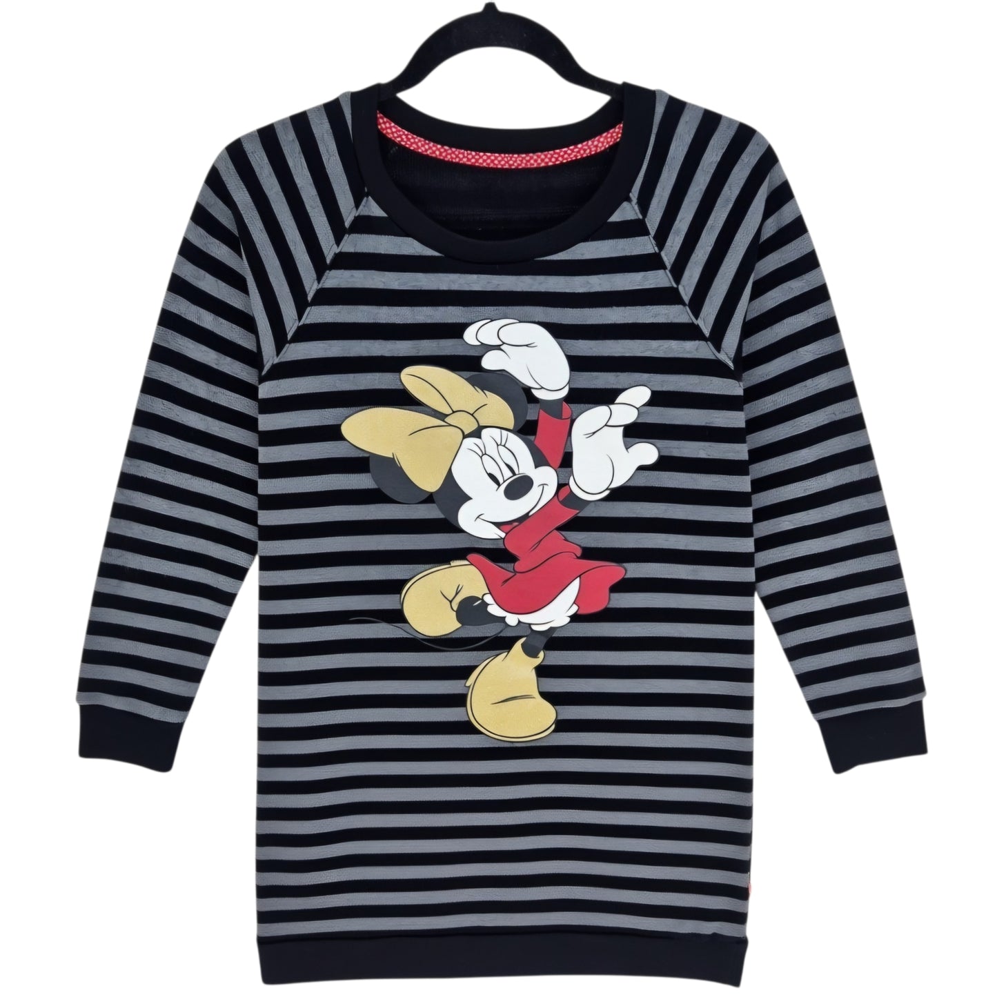 Uniqlo Disney Minnie Mouse Womens Black Striped Crewneck Sweater Size S
