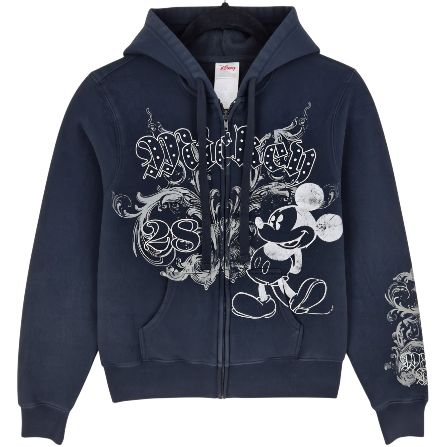 Disney Womens Mickey Mouse Black Zip Hoodie Size M