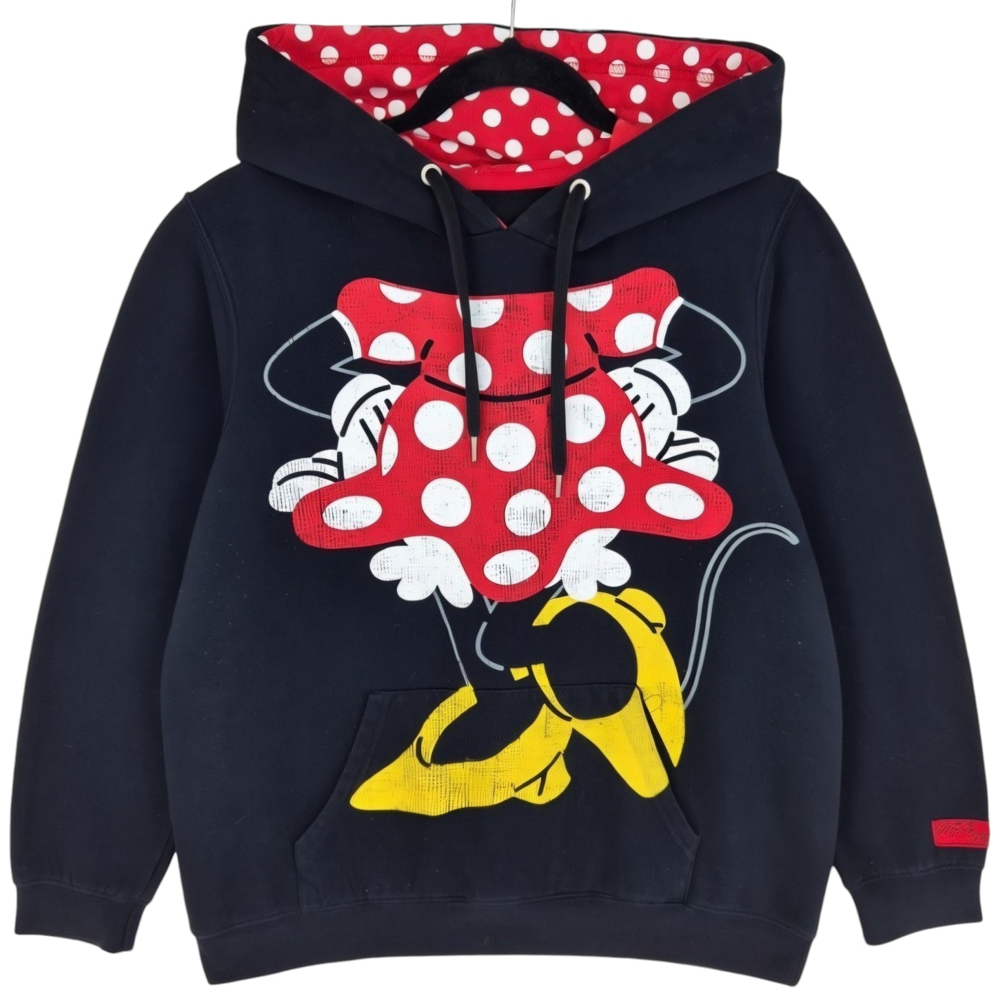 Disney Womens Minnie Mouse Black Hoodie Size L