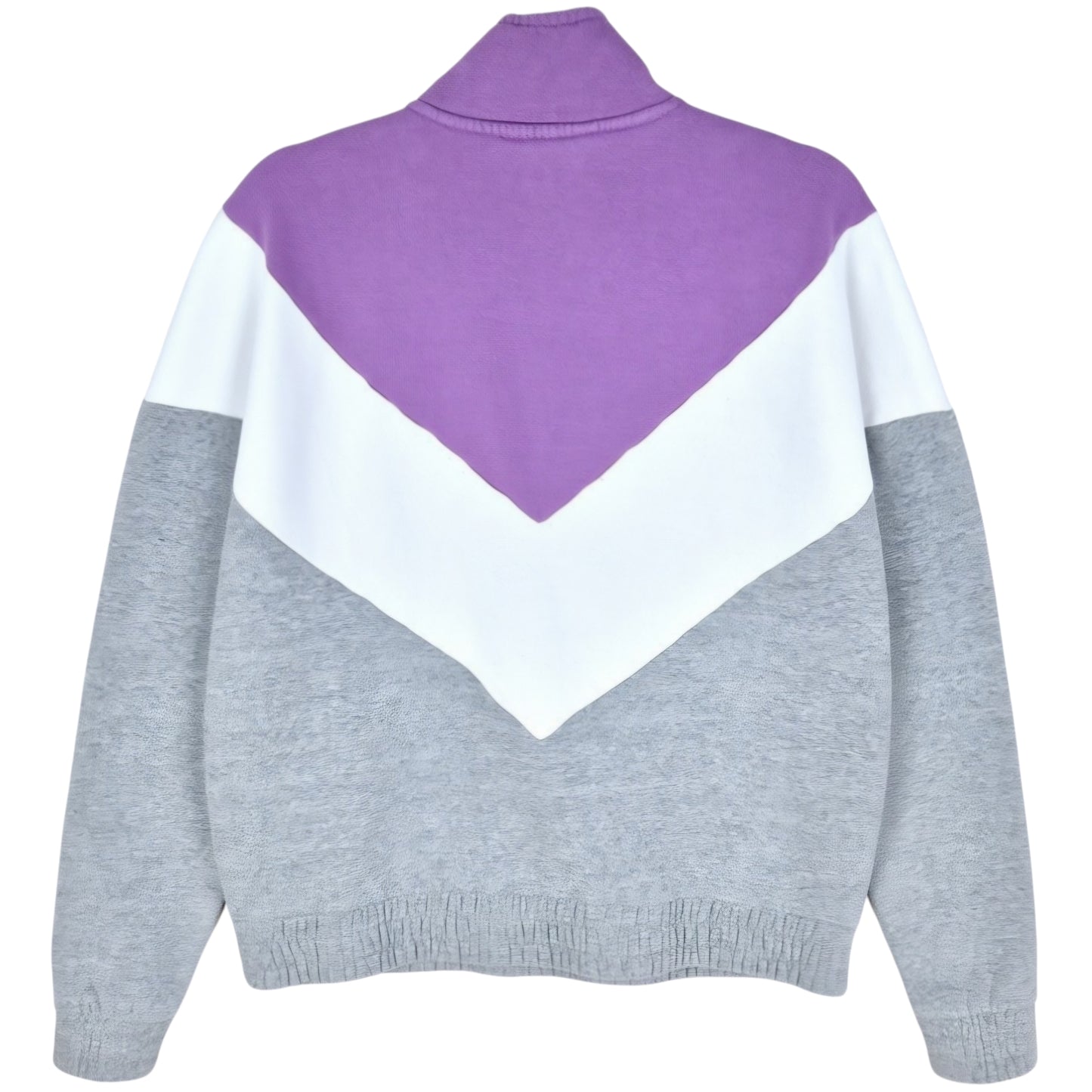 FILA Grey & Purple Quarter Zip Sweater Size M