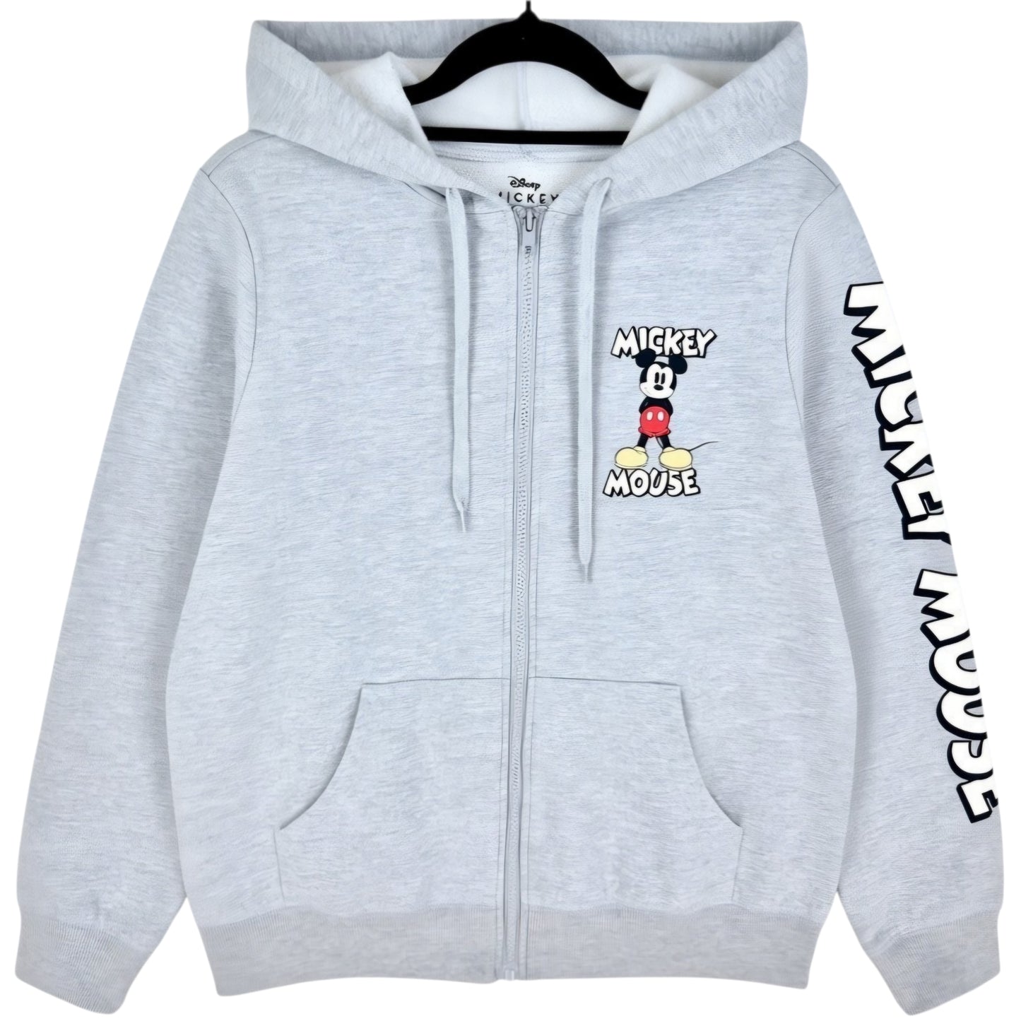 Disney Light Grey Zip Hoodie Size S