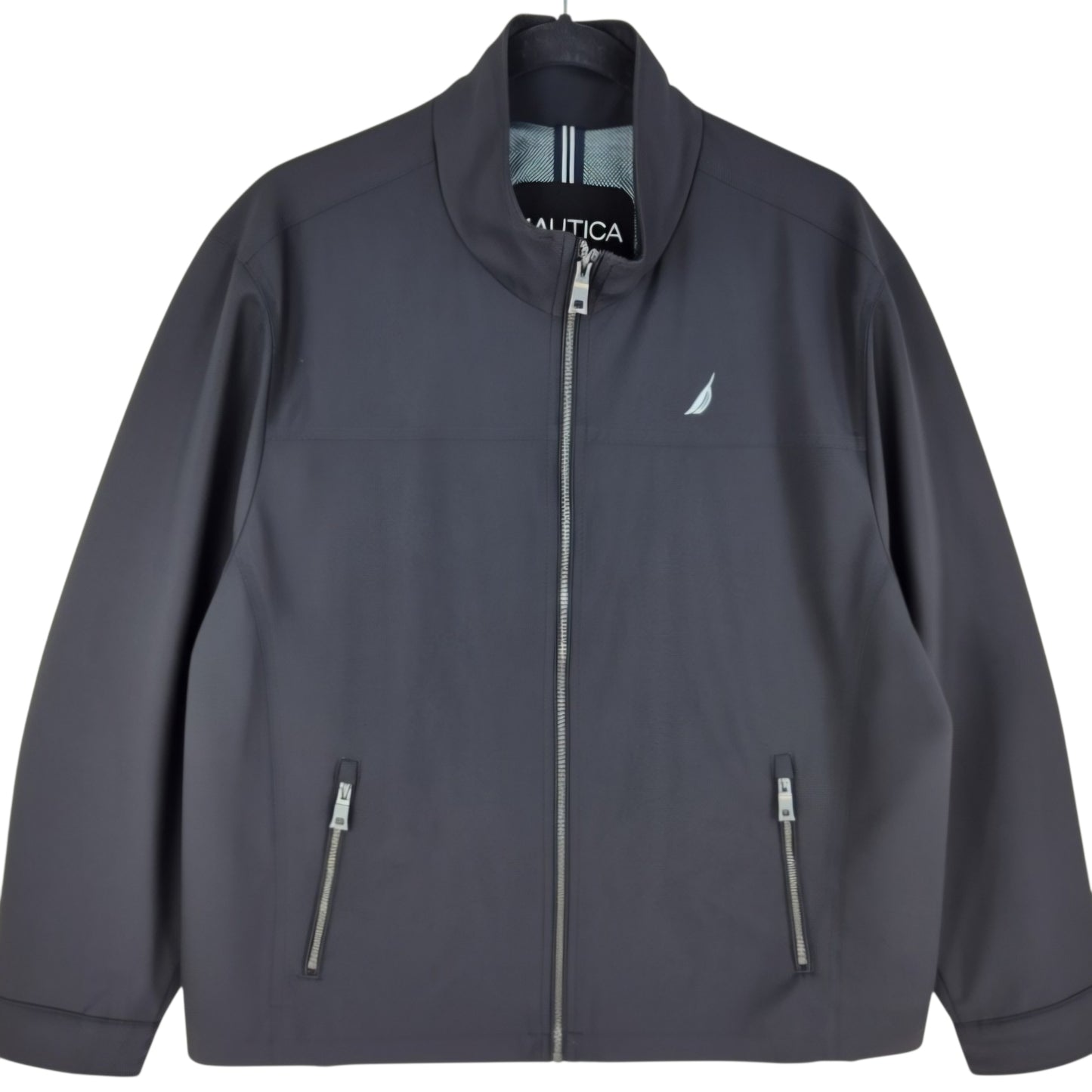 Nautica Black Light Windbreaker Jacket Size XL